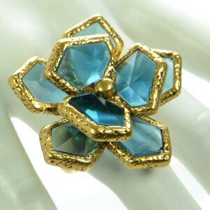 Vintage Oscar de la Renta Flower Cocktail Ring